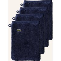 Lacoste Lacoste Waschhandschuh 4er Set Llecroco blau