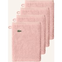 Lacoste Lacoste Waschhandschuh 4er Set Llecroco rosa