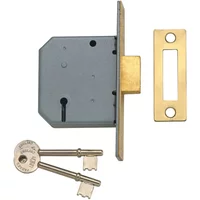 Union 3 Lever Mortice Deadlock Y2177 Brass 76Mm