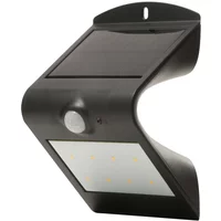 Luceco Black Solar Guardian Wall Light With Pir Ip44