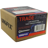 Unifix Trade Pack Twin Thread Screws Assorted Pk1200