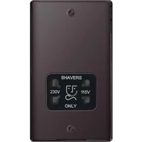 Bg Nexus Shaver Socket Dual Voltage Black Nickel