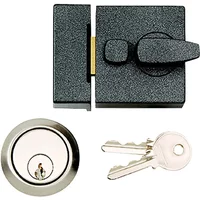 Night Latch Grey/Brass 90Mm