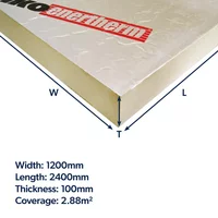 HSS Hire Enjoy 21% Discount on Enertherm Alu PIR Insulation Board 2400 x 1200 x 100mm