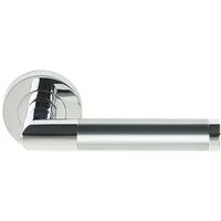 Athena Lever Door Handles Satin Chrome/Polished Chrome