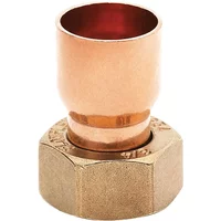Endfeed Straight Tap Connector 15Mm X 1/2In Copper Pk10