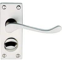 Vic Scroll Privacy Door Handle Satin Chrome Contract