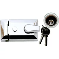 Modern Night Latch Polished Chrome Plated 90Mm