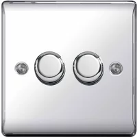 Bg Nexus 2G 2W Dimmer 400W Polished Chrome