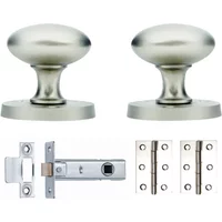 Victorian Mortice Knob Pack Satin Chrome Plated