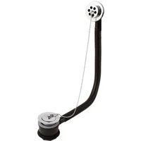 Bath Waste 1 1/2In With Plug Chrome + Overflow