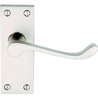 Vic Scroll Latch Door Handles Satin Chrome Contract