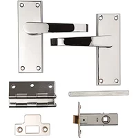 Victorian Latch Door Pack Polished Chrome Contract