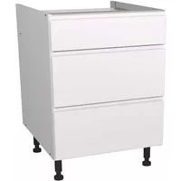 Capri White 600 3 Drawer