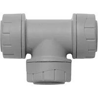 Equal Tee 15Mm Pk10 Polyplumb Grey