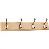 Coathook Rail Satin Chrome 4 Hooks