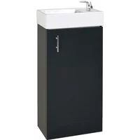 Yew Vanity Unit Pack With Basin Grey 400Mm