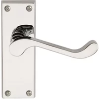 Vic Scroll Latch Door Handles Polished Chrome Plated Premier