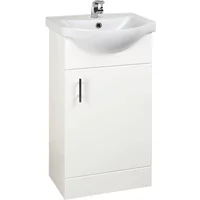 Larch 450Mm Vanity Unit Pack With Basin - White