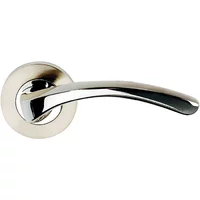 Arc Lever Door Handles Satin Nickel/Polished Chrome