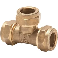 Compression Equal Tee 15Mm Copper Pk10