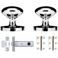 Victorian Mortice Knob Pack Polished Chrome Contract