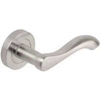 Satin Chrome Venus Lever On Round Rose Screw Rose
