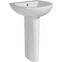 Norton Basin + Pedestal Pack 550Mm 1 Tap Hole White