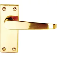 Victorian Latch Door Handles Polished Brass Contract
