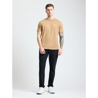 Ben Sherman Embroidered Logo T-Shirt in Biscuit