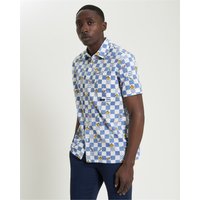 Chequerboard Print Shirt Snow White