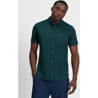 Short Sleeve Signature Oxford Shirt Dark Green