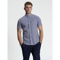 Short Sleeve Signature Gingham Shirt Dark Blue