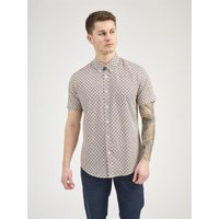 Short Sleeve Block Geo Print Shirt Dark