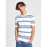 Pique Stripe Tee Snow White
