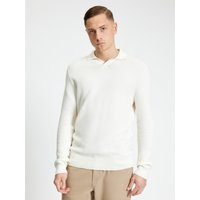 Textured Long Sleeve Open Neck