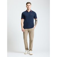 Square Pique Open Neck Polo Dark