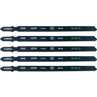 Rikä 132mm 12 TPI HSS Metal Cutting Jigsaw Blades - Pack of 5 - Type T318B