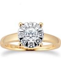 18ct Yellow Gold 0.50cttw Diamond Multistore Ring - Ring Size K