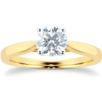 18ct Yellow Gold 0.70cttw Brilliant Cut Diamond Engagement Ring- Ring Size P