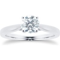 Platinum 0.70cttw Brilliant Cut Solitaire Engagement Ring- Ring Size M
