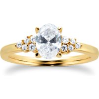 18ct Yellow Gold 0.70cttw Diamond Oval Cut Scatter Ring - Ring Size N