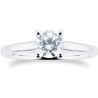 Platinum 0.70ct Diamond Solitaire Engagement Ring - Ring Size N