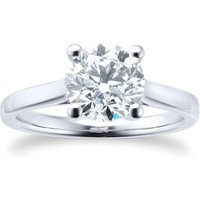 Platinum 2ct Diamond Solitaire Engagement Ring - Ring Size M