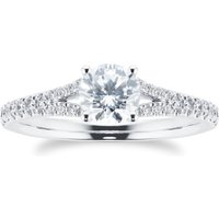 18ct White Gold 1ct Diamond Engagement Ring - Ring Size O