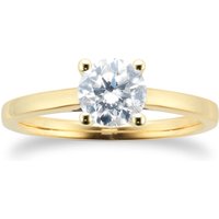 18ct Yellow Gold 1.00cttw Diamond Solitaire Engagement Ring - Ring Size K