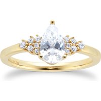 18ct Yellow Gold 0.70cttw Diamond Pear Engagement Ring - Ring Size O