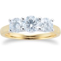 18ct Yellow Gold 1.50cttw Three Stone Diamond Ring - Ring Size K at Goldsmiths Jewellery 18ct Yellow Gold 1.50cttw Three Stone Diamond Ring - Ring Size K.