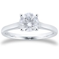 9ct White Gold 1ct Diamond Solitaire Engagement Ring - Ring Size N