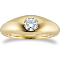 18ct Yellow Gold 0.50ct Diamond GIA Round Engagement Ring - Ring Size L